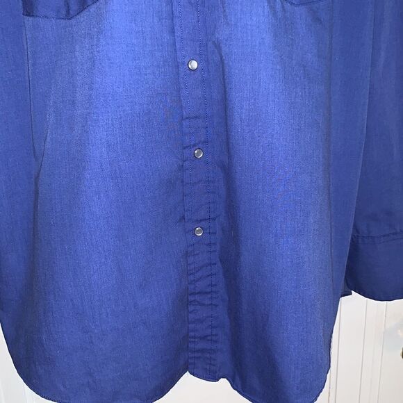 Vtg Plains Western Wear blue snap up shirt - Picture 6 of 10